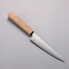 Seisuke Silver Steel No.3 Migaki Polish Finish Petty-Utility  150mm White Oak Handle - Japanny - Best Japanese Knife