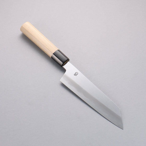 Kikuzuki White Steel No.2 Kasumitogi Kiritsuke Santoku 180mm Magnolia Handle - Japanny - Best Japanese Knife