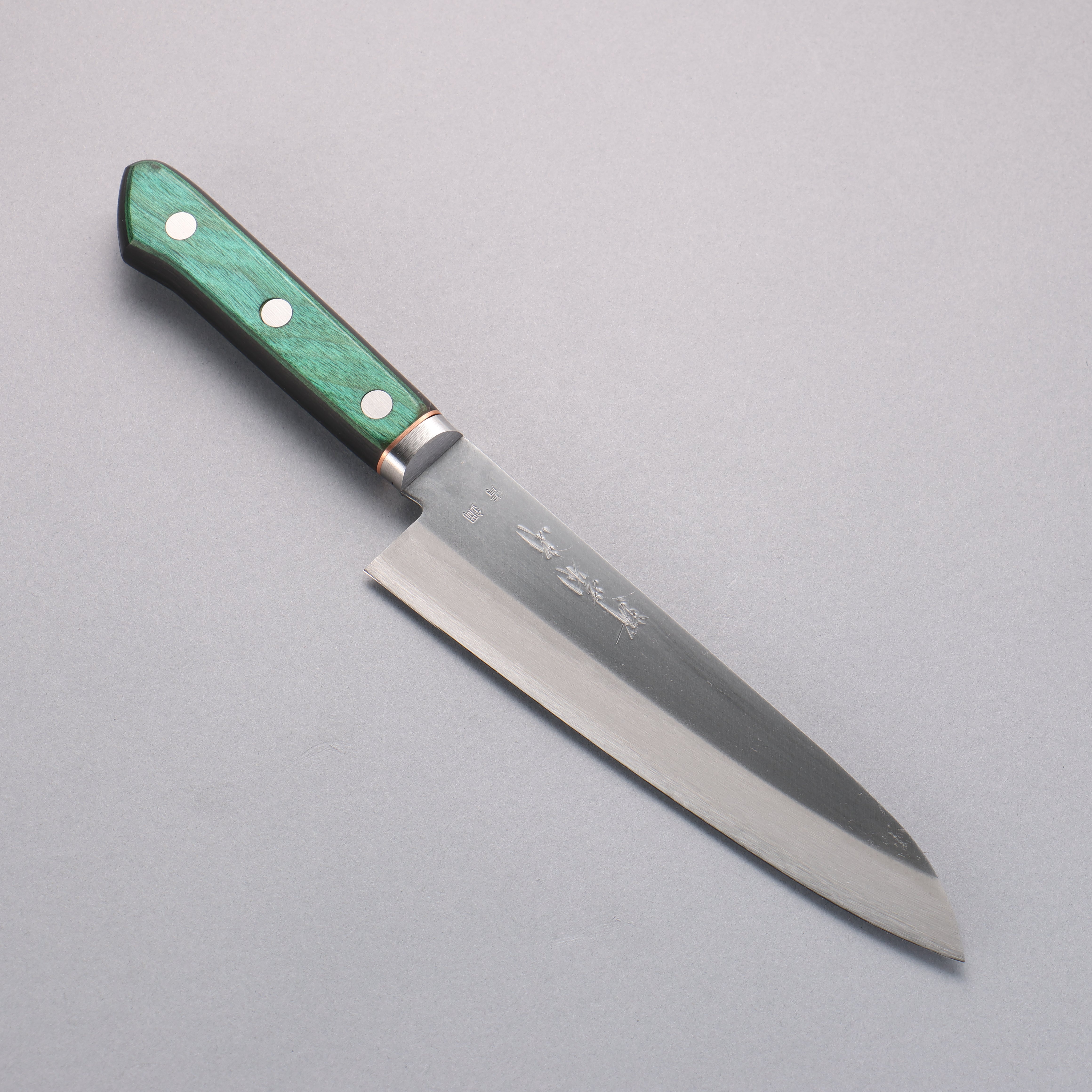 小刀青紙2號鋼黑打櫻花黑檀水牛柄135mm – MUSASHI