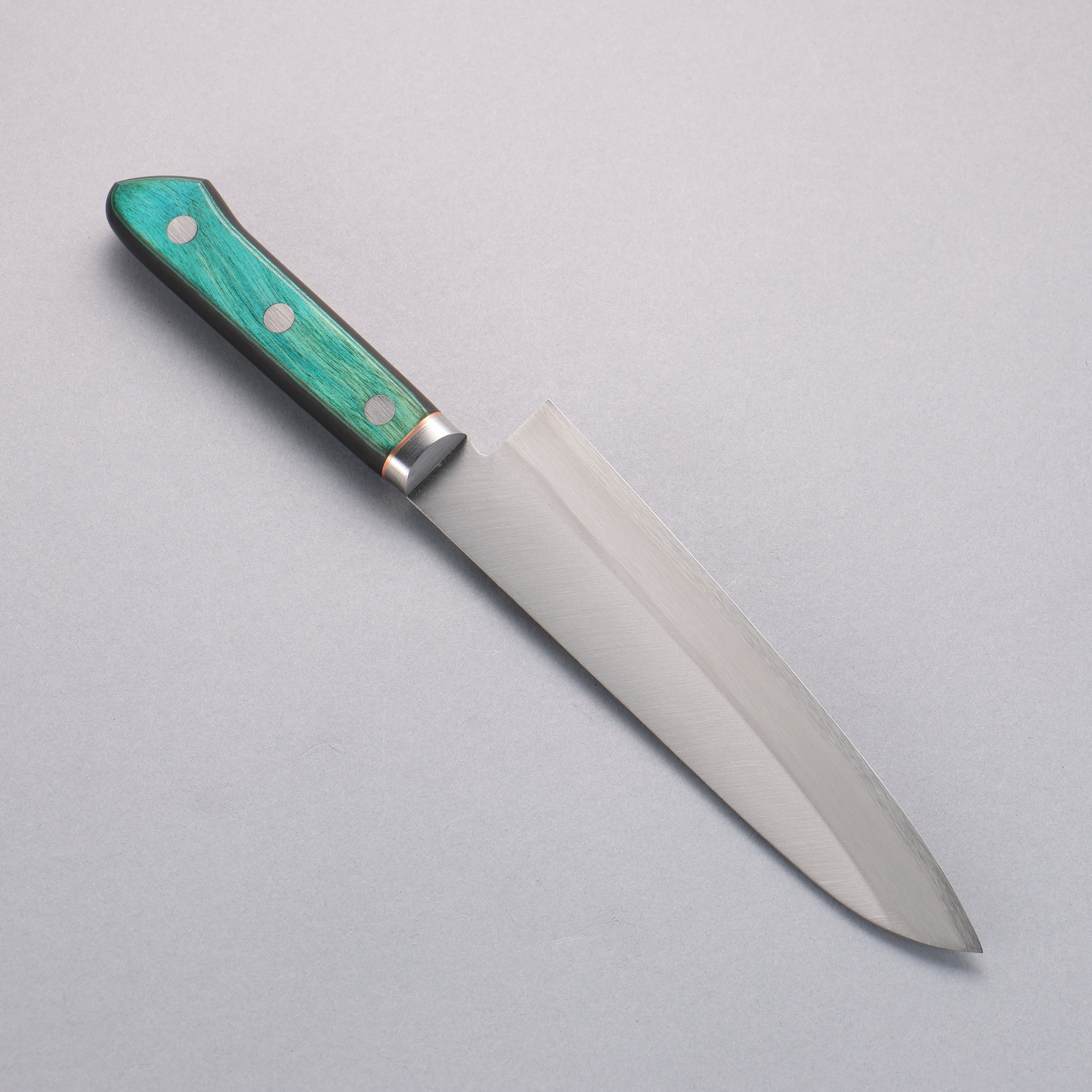 Sakai Kikumori Blue Steel No.1 Gyuto 175mm Green Pakka wood Handle