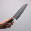 Sakai Kikumori Blue Steel No.1 Santoku 165mm Green Pakka wood Handle - Japanny - Best Japanese Knife