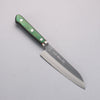 Sakai Kikumori Blue Steel No.1 Small Santoku 140mm Green Pakka wood Handle - Japanny - Best Japanese Knife