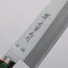 Sakai Kikumori Blue Steel No.1 Small Santoku 140mm Green Pakka wood Handle - Japanny - Best Japanese Knife