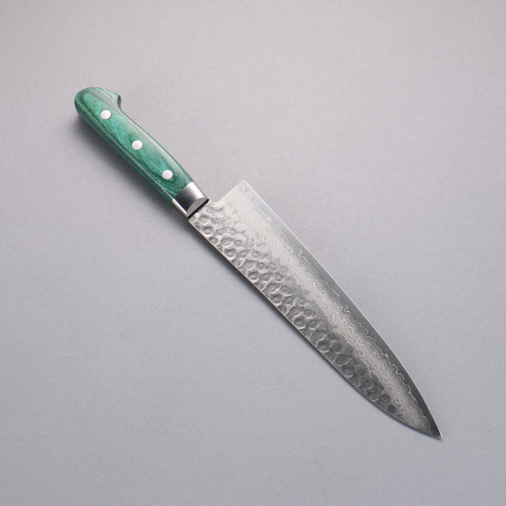 Sakai Takayuki VG10 17 Layer Damascus Gyuto 210mm Green Pakka wood Handle - Japanny - Best Japanese Knife