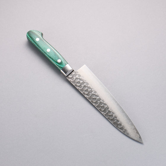 Sakai Takayuki VG10 17 Layer Damascus Gyuto 180mm Green Pakka wood Handle - Japanny - Best Japanese Knife