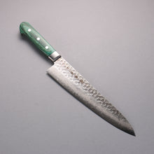  Sakai Takayuki VG10 17 Layer Damascus Gyuto 240mm Green Pakka wood Handle - Japanny - Best Japanese Knife