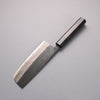 Minamoto Akitada White Steel No.2 Black Finished Nakiri  165mm Ebony Wood Handle - Japanny - Best Japanese Knife