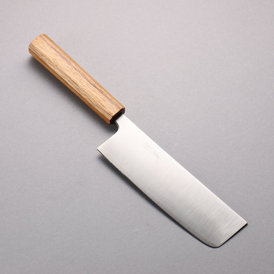 Seisuke Silver Steel No.3 Migaki Finished Nakiri  165mm White Oak Handle - Japanny - Best Japanese Knife