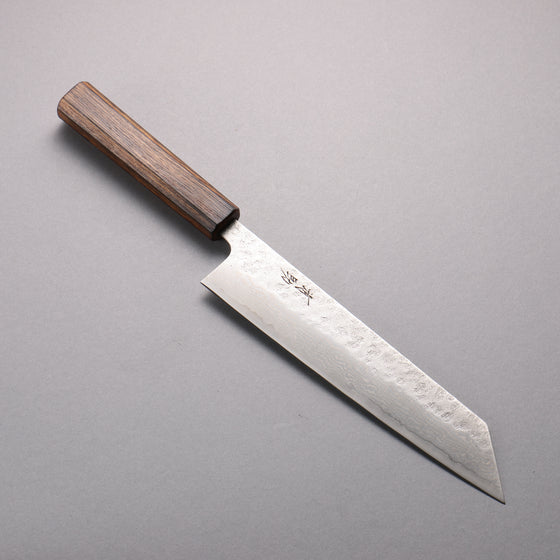 Seisuke Stainless Steel 440C Hammered Damascus Kiritsuke Gyuto  210mm Oak Handle - Japanny - Best Japanese Knife