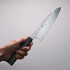 Seisuke Silver Steel No.3 Nashiji Santoku  180mm Stabilized wood Handle - Japanny - Best Japanese Knife