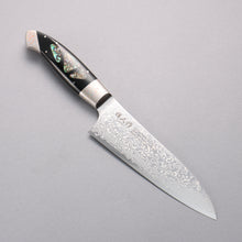  Kajin ZDP189 Damascus Migaki Finished Santoku  165mm Abalone Inlay Handle - Japanny - Best Japanese Knife