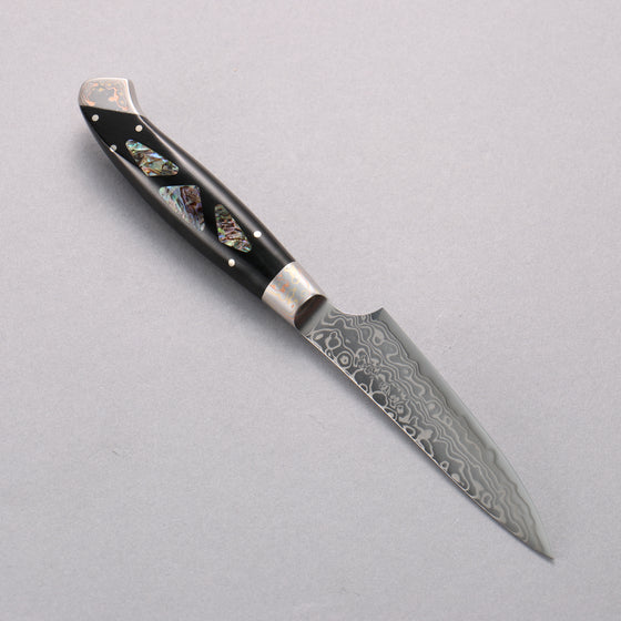 Kajin ZDP189 Damascus Migaki Finished Petty-Utility  95mm Abalone Inlay Handle - Japanny - Best Japanese Knife