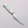 Kajin ZDP189 Damascus Migaki Finished Petty-Utility  95mm Corian with Turquoise Inlay Handle - Japanny - Best Japanese Knife