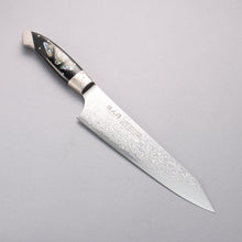  Kajin ZDP189 Damascus Migaki Finished Kiritsuke Gyuto  210mm Abalone Inlay Handle - Japanny - Best Japanese Knife