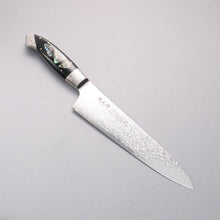  Kajin ZDP189 Damascus Migaki Finished Gyuto  210mm Abalone Inlay Handle - Japanny - Best Japanese Knife