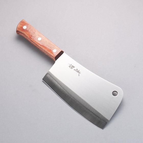 Seisuke Stainless Steel Chopper 170mm Brown Pakka wood Handle - Japanny - Best Japanese Knife