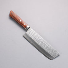  Kunihira Sairyu VG10 Damascus Nakiri  165mm Mahogany Pakka wood Handle - Japanny - Best Japanese Knife