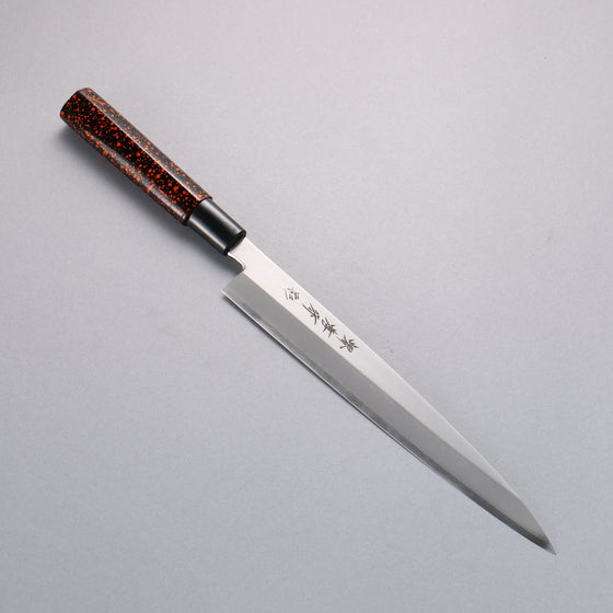 Sakai Takayuki Shikisai Kincha INOX Yanagiba Lacquered Handle with Sheath - Japanny - Best Japanese Knife