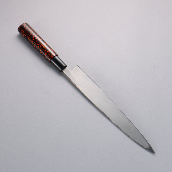 Sakai Takayuki Shikisai Kincha INOX Yanagiba Lacquered Handle with Sheath - Japanny - Best Japanese Knife