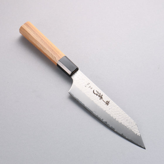 Sakai Takayuki VG5 Hammered Bunka  170mm Magnolia  (Ferrule: Black Plastic) Handle Kataoka - Japanny - Best Japanese Knife