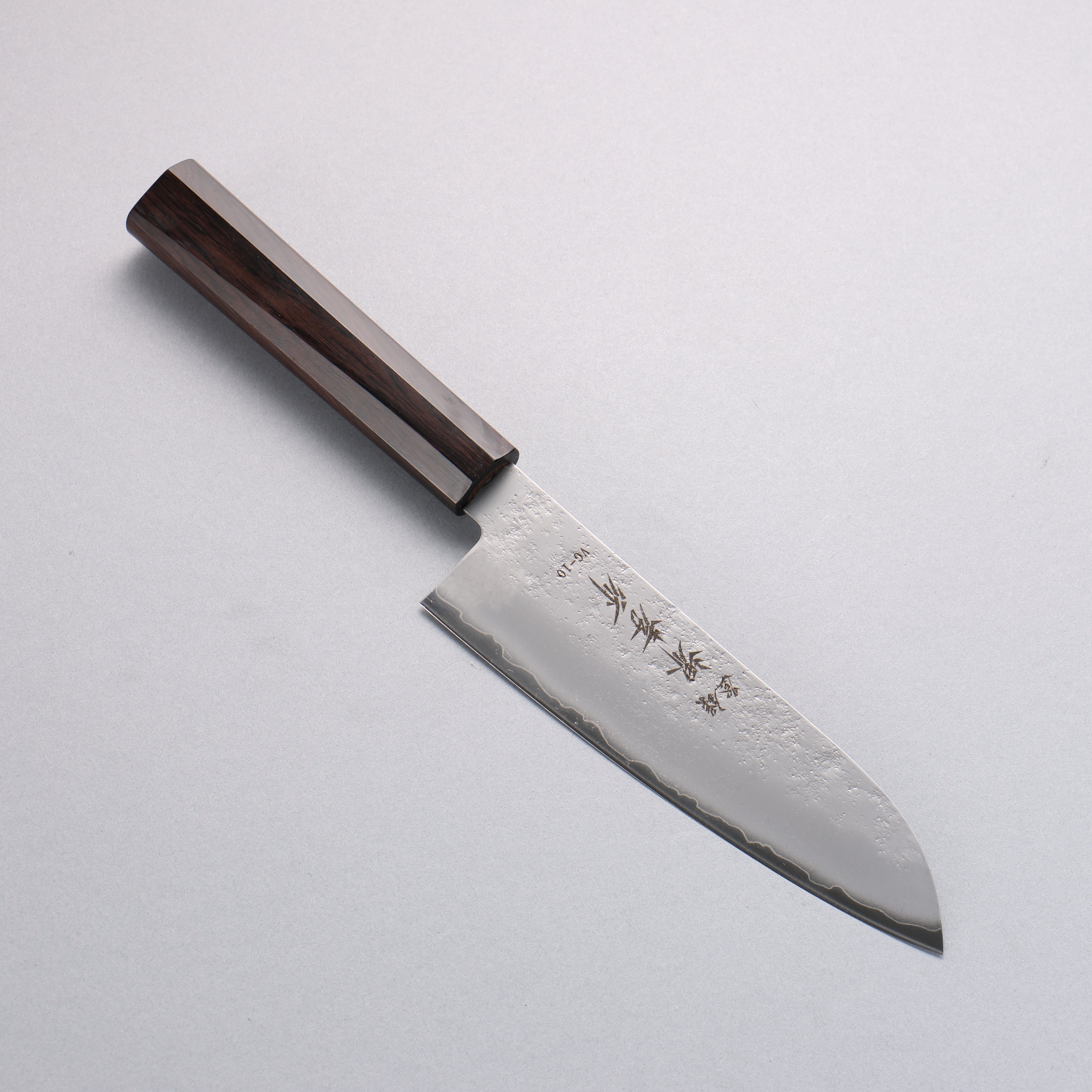 Sakai Takayuki VG10 Nashiji Santoku  170mm Ebony Wood Handle - Japanny - Best Japanese Knife