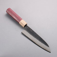  Seisuke Blue Steel No.2 Black Finished Santoku  170mm Purpleheart (Ferrule: Oak) Handle - Japanny - Best Japanese Knife