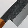 Isamitsu Abe White Steel No.1 Hammered Santoku  180mm Japanese Elm (pentagonal) Handle - Japanny - Best Japanese Knife