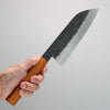 Isamitsu Abe White Steel No.1 Hammered Santoku  180mm Japanese Elm (pentagonal) Handle - Japanny - Best Japanese Knife