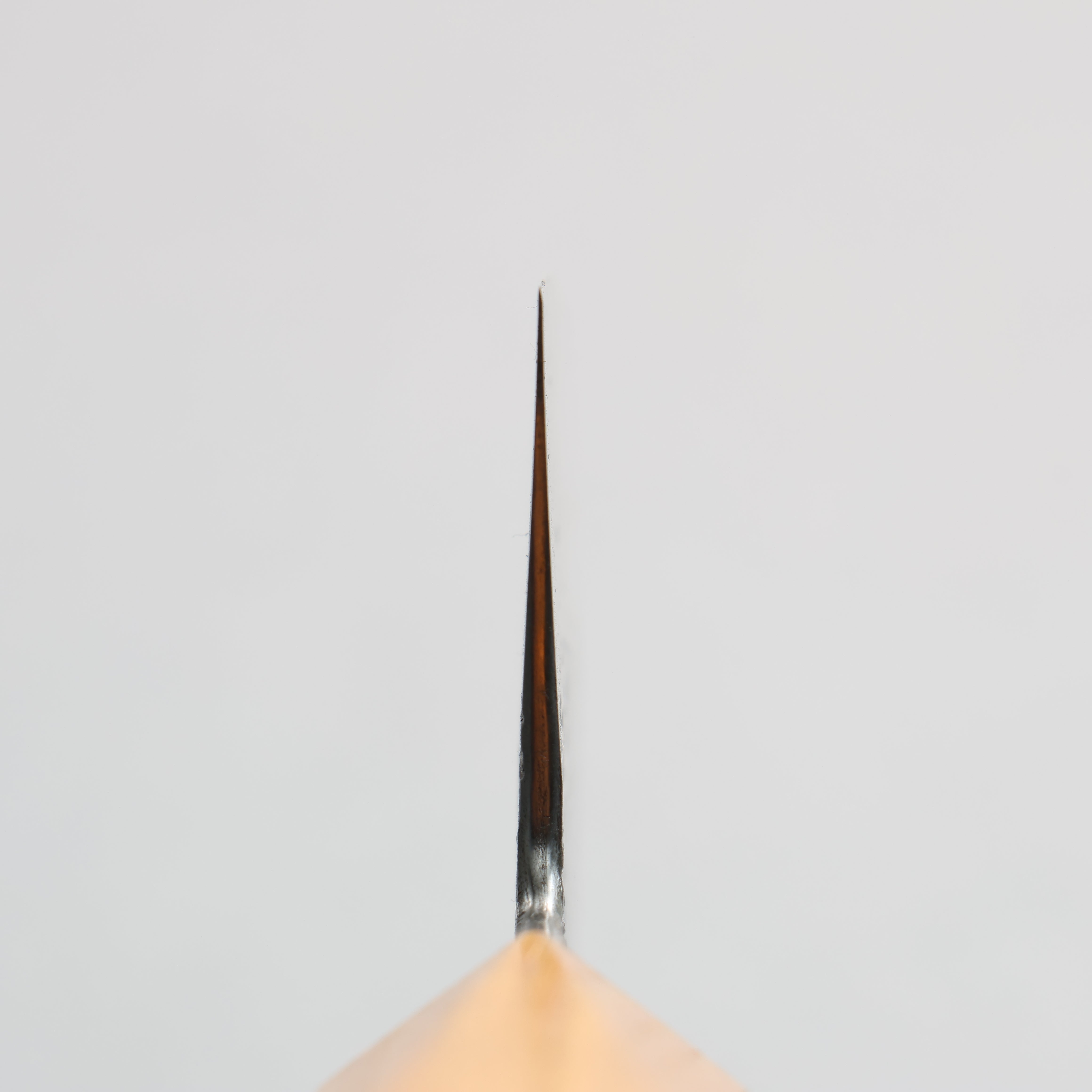 Isamitsu Abe White Steel No.1 Hammered Santoku  180mm Japanese Elm (pentagonal) Handle - Japanny - Best Japanese Knife