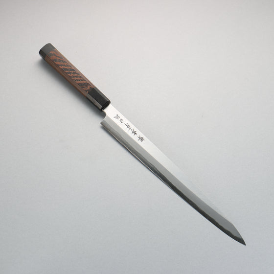 Sakai Takayuki Tokujyo White Steel No.2 Yanagiba Wenge with Double Water Buffalo Ring Handle - Japanny - Best Japanese Knife