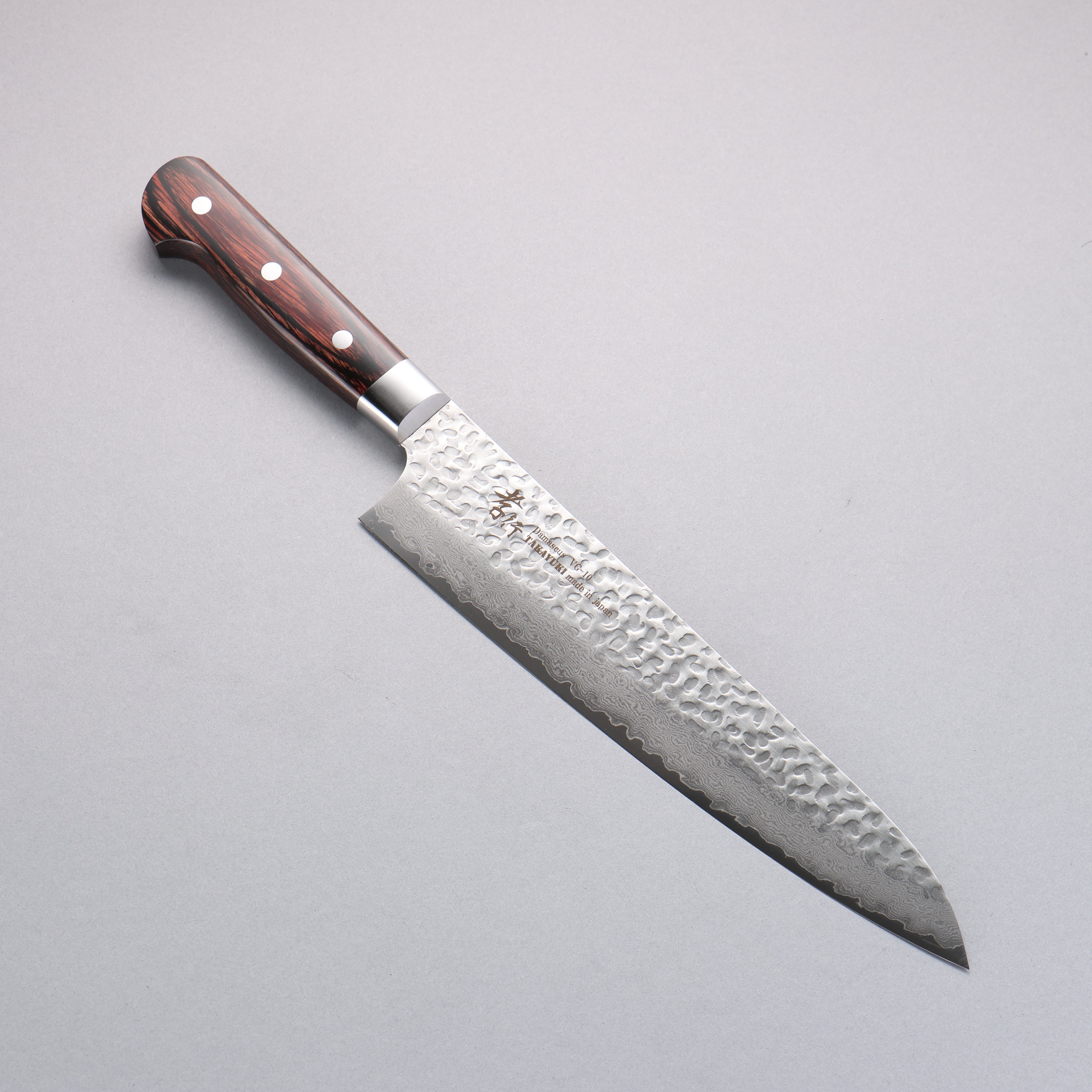Sakai Takayuki VG10 33 Layer Damascus Gyuto 240mm Mahogany Pakka wood