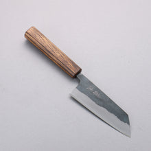  Oul Blue Steel No.2 Black Finished Small Bunka  125mm Oak Handle - Japanny - Best Japanese Knife