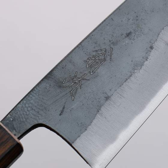 Oul Blue Steel No.2 Black Finished Small Bunka  125mm Oak Handle - Japanny - Best Japanese Knife