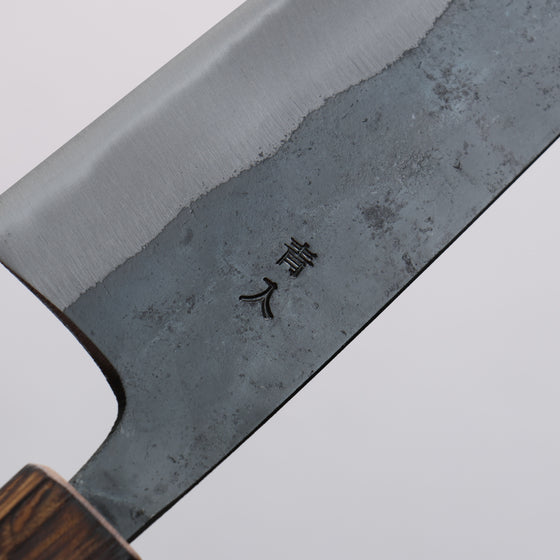 Oul Blue Steel No.2 Black Finished Small Bunka  125mm Oak Handle - Japanny - Best Japanese Knife