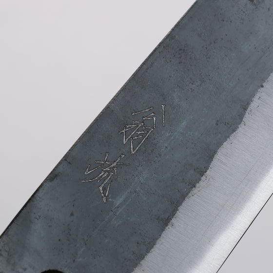 Oul Blue Steel No.2 Black Finished Bunka  170mm Oak Handle - Japanny - Best Japanese Knife