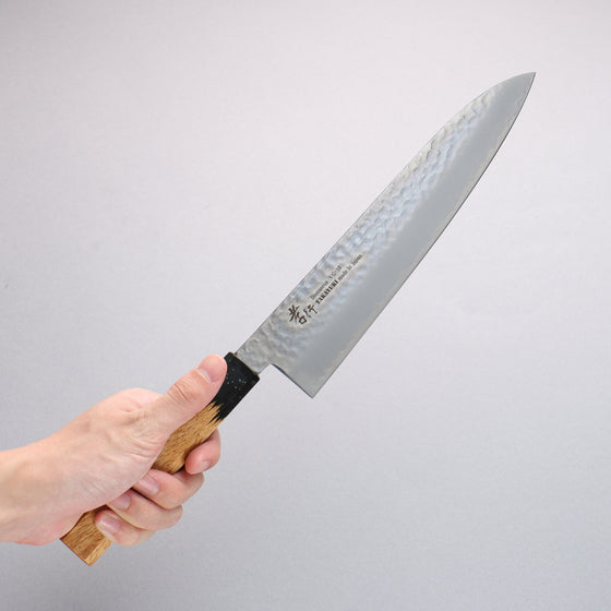 Sakai Takayuki VG10 33 Layer Damascus Gyuto 240mm Live oak Lacquered (Kokushin) Handle - Japanny - Best Japanese Knife