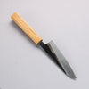 Nakaniida White Steel No.2 Black Finished Kawamuki 120mm Oak Handle - Japanny - Best Japanese Knife