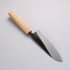 Nakaniida White Steel No.2 Black Finished Santoku 165mm Oak Handle - Japanny - Best Japanese Knife