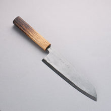  Nakaniida White Steel No.2 Migaki Finished Santoku 180mm Burnt Oak Handle - Japanny - Best Japanese Knife