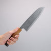 Nakaniida White Steel No.2 Migaki Finished Santoku 180mm Burnt Oak Handle - Japanny - Best Japanese Knife