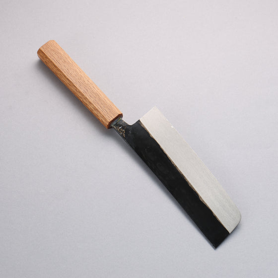 Nakaniida White Steel No.2 Black Finished Nakiri 165mm Oak Handle - Japanny - Best Japanese Knife