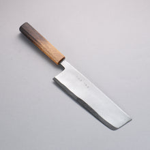  Nakaniida White Steel No.2 Migaki Finished Nakiri 180mm Burnt Oak Handle - Japanny - Best Japanese Knife