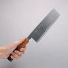 Nakaniida White Steel No.2 Migaki Finished Nakiri 180mm Burnt Oak Handle - Japanny - Best Japanese Knife