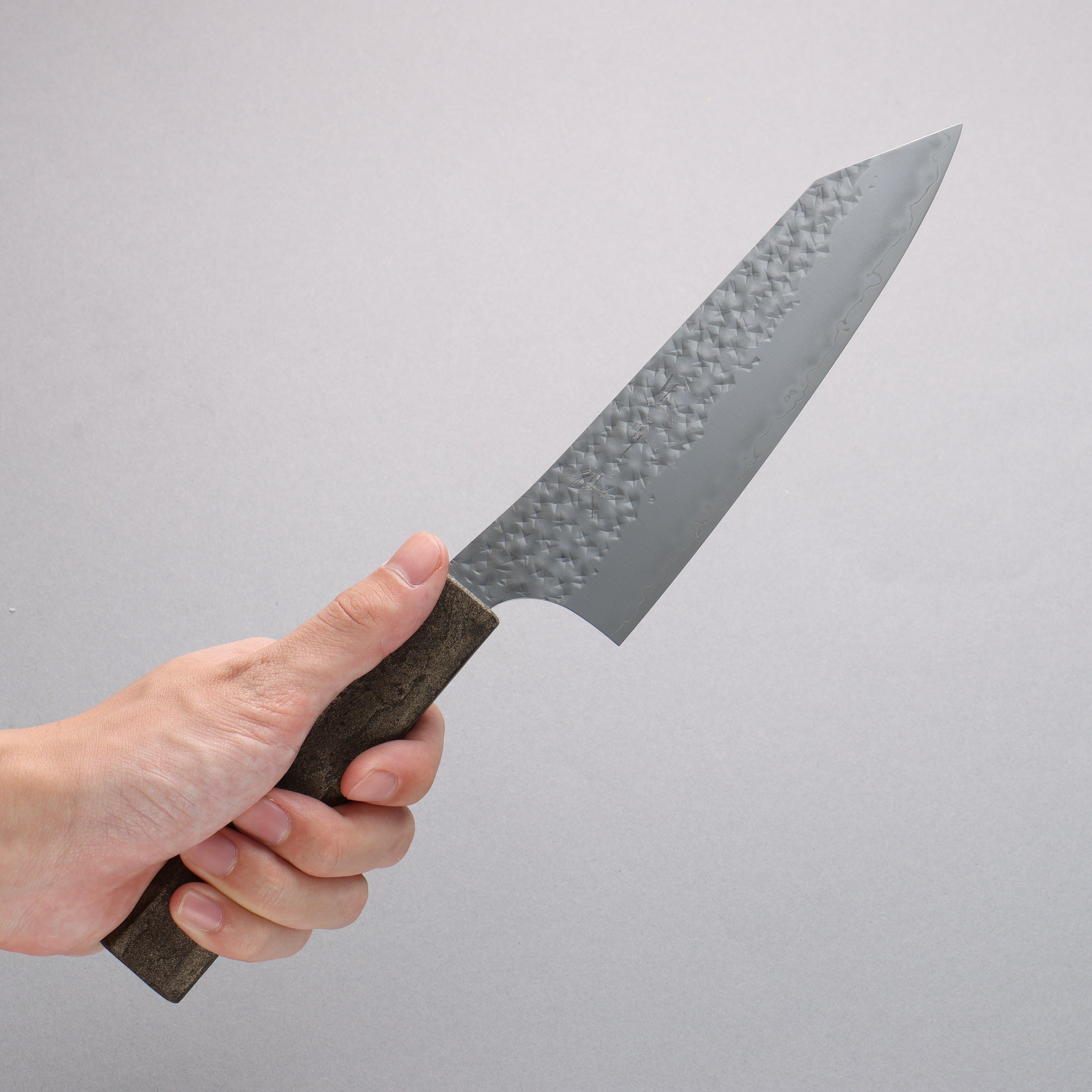 Yu Kurosaki x Wallace Wong SG2 Small Santoku 150mm & Bunka 170mm Set Ginryu Ishime Lacquered Oak Handle with Sheath