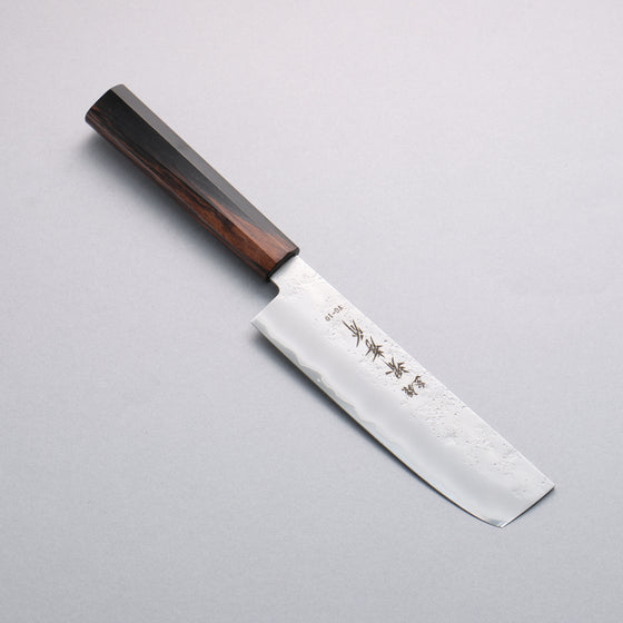 Sakai Takayuki VG10 Nashiji Nakiri 160mm Ebony Wood Handle - Japanny - Best Japanese Knife