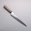 Seisuke VG10 Mirrored Finish Damascus Sujihiki 240mm Oak Handle - Japanny - Best Japanese Knife