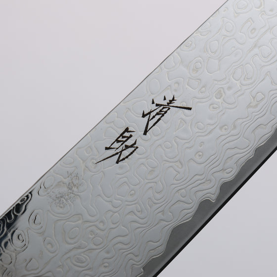 Seisuke VG10 Mirrored Finish Damascus Sujihiki 240mm Oak Handle - Japanny - Best Japanese Knife