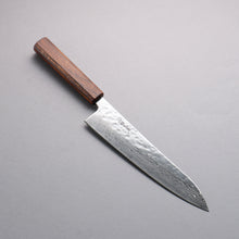  Seisuke Stainless Steel 440C Hammered Damascus Gyuto 210mm Oak Handle - Japanny - Best Japanese Knife