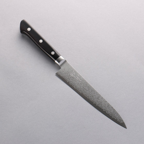 Seisuke VG10 Damascus Petty-Utility 150mm Black Pakka wood Handle - Japanny - Best Japanese Knife