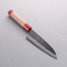  Seisuke Kurumi Blue Steel Kurouchi Santoku 165mm Walnut(With Double Red Pakka wood) Handle - Japanny - Best Japanese Knife